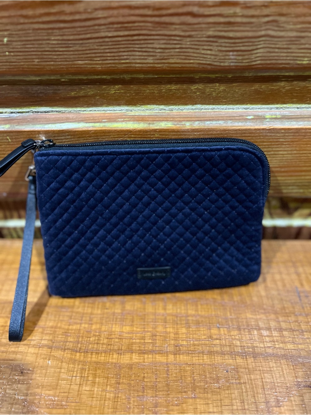 Vera Bradley Quilted Wristlet Clutch in Navy